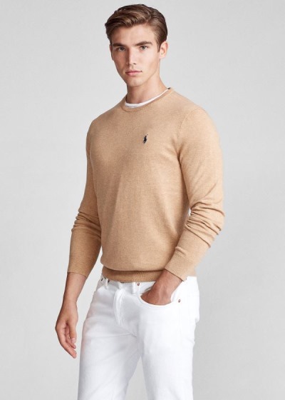 Men's Polo Ralph Lauren Cotton Crewneck Sweater | 197540ZDU